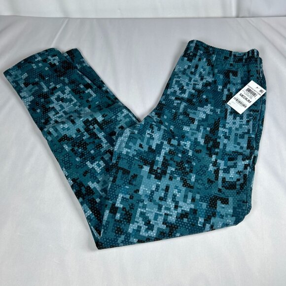 Ideology Boys Medium Pants Pixelated Camo Sweatpants Active Blue Black Warm NWT - Picture 1 of 9